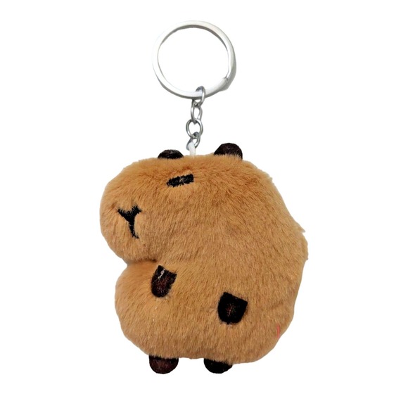 Capybara Cartoon Plush Pendant Bag Key Chain Keyring Key Chain Ring Doll Squeaky - Picture 1 of 3